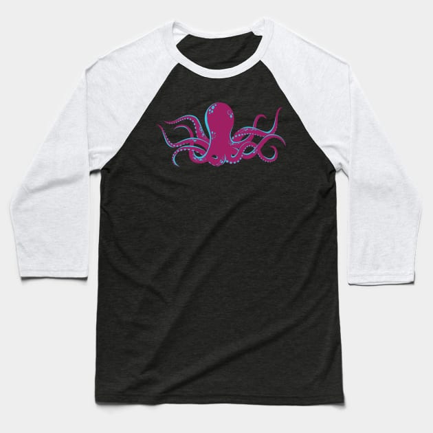 Put an Octopus on it! (pink) Baseball T-Shirt by KRDesigns